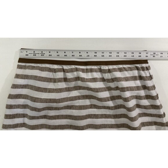J Jill Skirt Women’s Lp Brown Stripe Love Linen Pull On Pockets Casual Bohemian - Picture 8 of 10